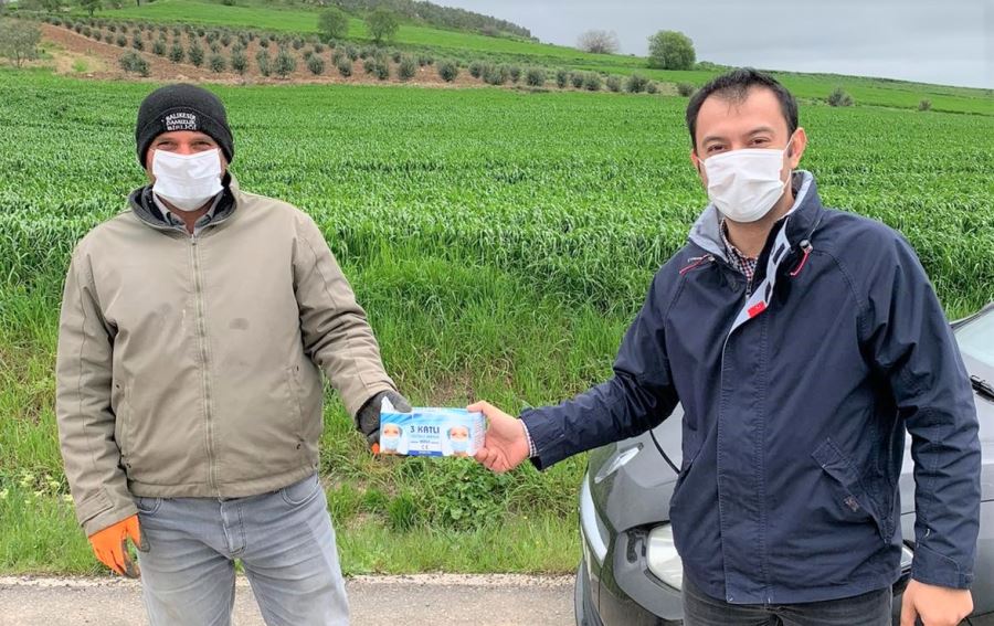 Gönen Belediyesinden kırsal mahallelere  maske