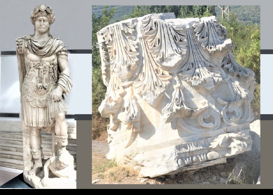 Hadrianus’tan çıkarılan friz parçaları Bandırma Müzesi’ne teslim