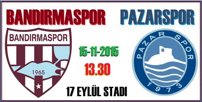 Bandırmaspor, Pazarspor´u ağırlayacak