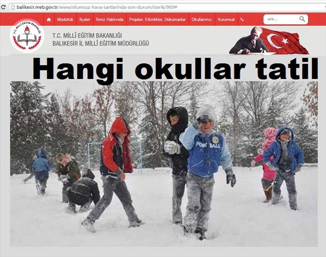 Hangi okullar tatil?