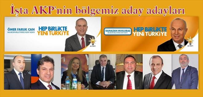 AKP aday adayları belli oldu.