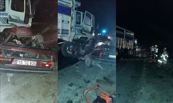 Gönen´de Trafik Kazası: 3 Ölü, 1 Yaralı