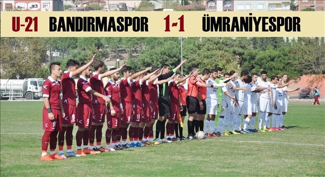 U-21 Bandırmaspor galibiyeti kaçırdı.