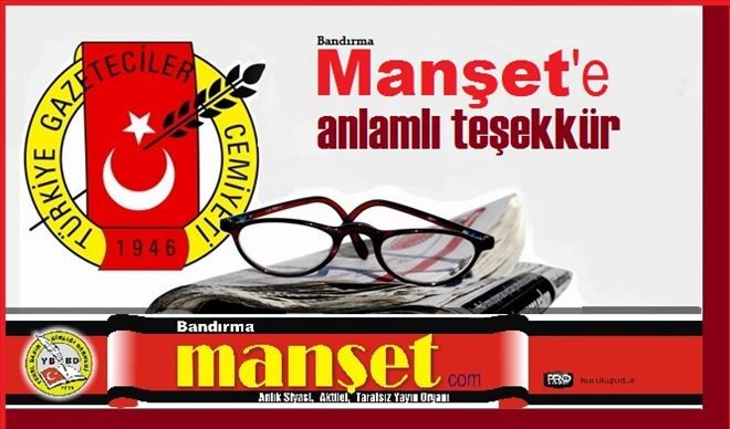 Manşet´e anlamlı teşekkür.