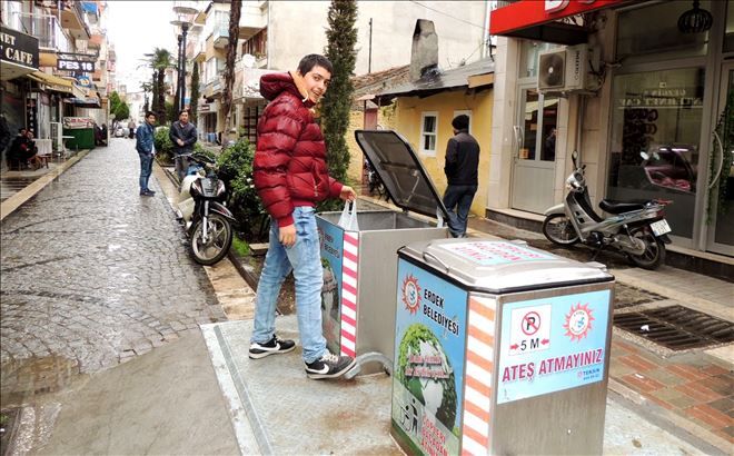 Erdek´te çöp konteynerleri yer altına