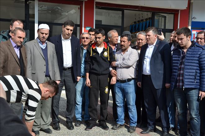 Bandırmalı gaziye duygulu karşılama töreni