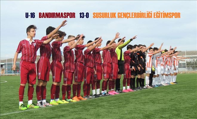 U-16 LİG Bandırmaspor´un Gol Şhow´u ile başladı.