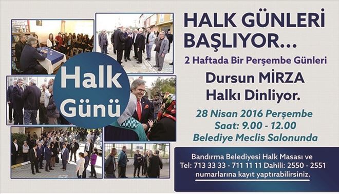 HALK GÜNLERİ BAŞLIYOR