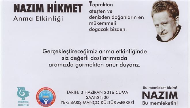 Nazım Hikmet Anılıyor