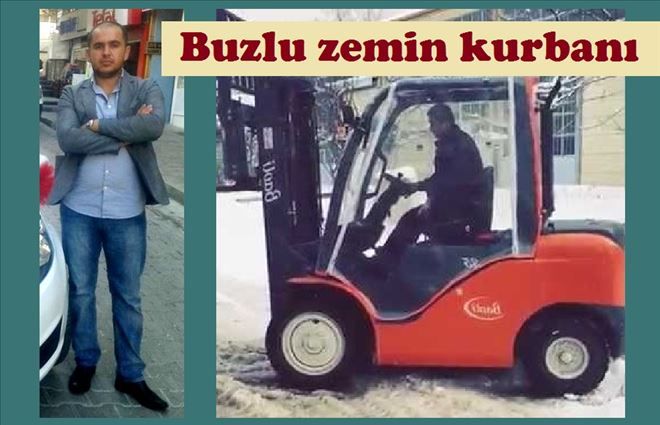 Buzlu zeminde başını çarptı