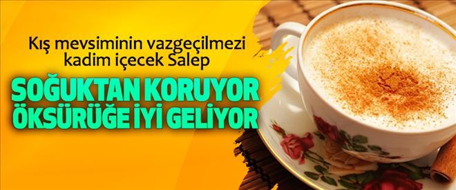 SALEP SOĞUKTAN KORUYOR, ÖKSÜRÜĞE İYİ GELİYOR