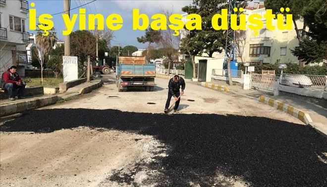 Erdek Belediyesinde yol mesaisi