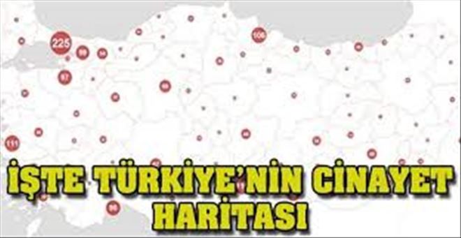 ?Türkiye´nin cinayet haritası? yayınlandı