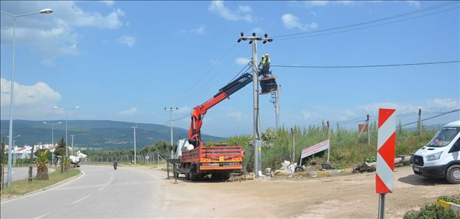 Düzler´de enerji nakil hatları  yenileniyor.