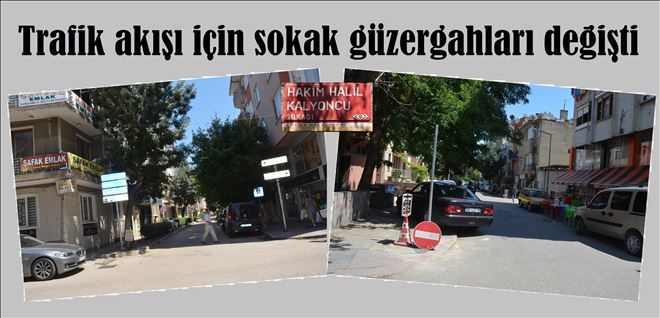 Erdek´te 2 sokağın trafik akışı değişti