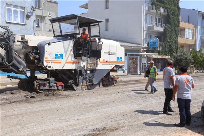 Nato caddesi asfaltlanıyor