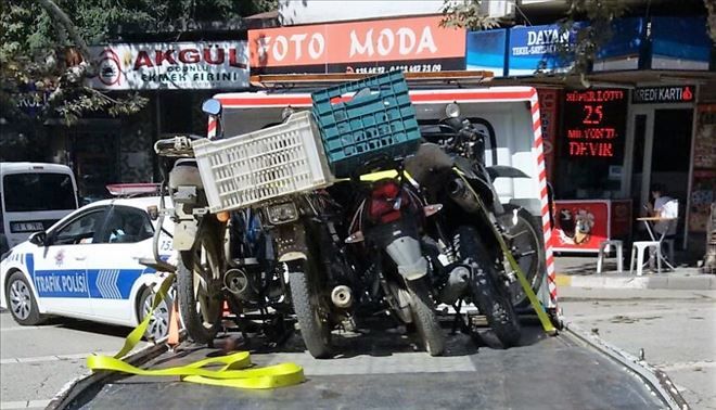 Kayıt dışı motorlar toplatıldı