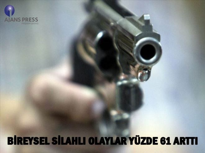 BİREYSEL SİLAHLI OLAYLAR YÜZDE 61 ARTTI