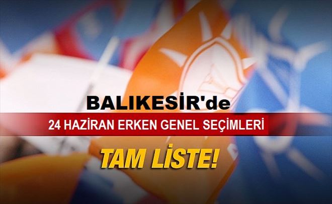 AKP´de 70 kişilik aday adayı listesi açıklandı.