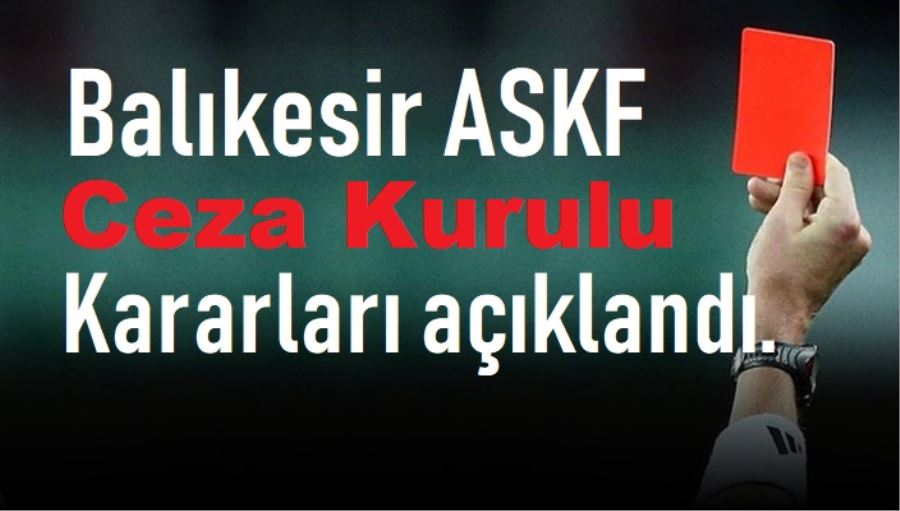 ASKF disiplin kurulu kararları