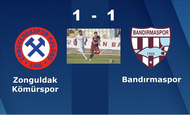 Bandırmaspor, Zonguldak´tan bir puanla döndü