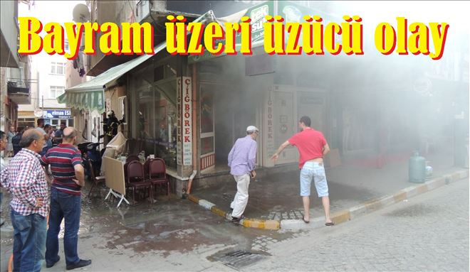 Ünlü Çiğ-börekçide yangın