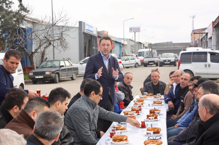 Sanayi esnafı ile buluştu