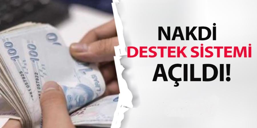 “Nakdi Ücret Desteği Sistemi açıldı”