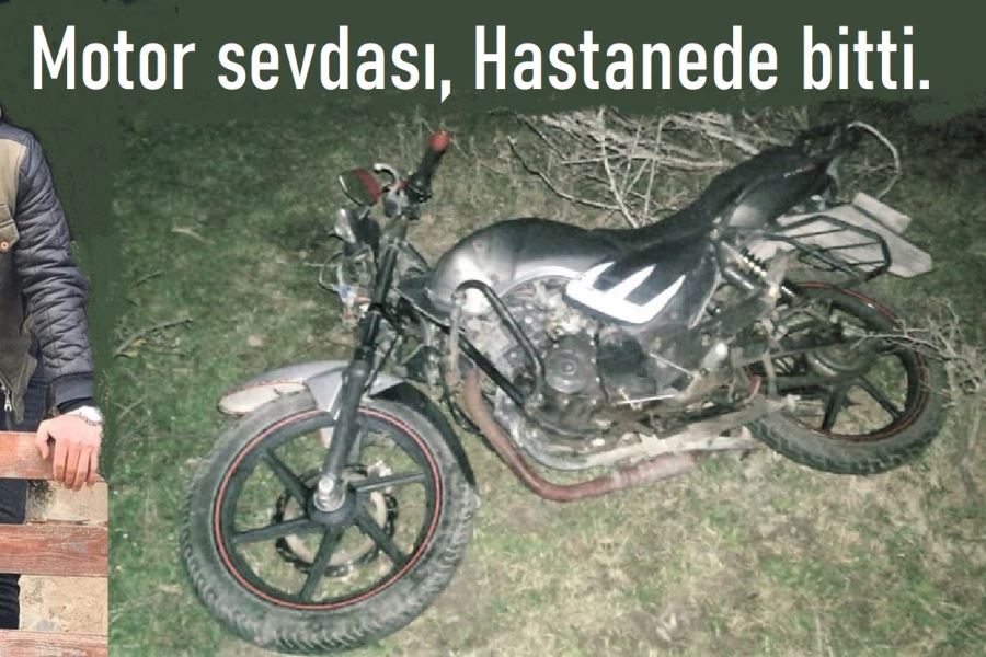 Şarampole uçan Motorda iki genç yaralandı.