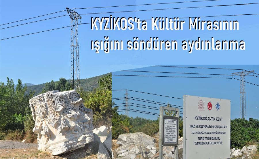 Kyzikos’un üzerinden yüksek gerilim hattı mı geçiyor?