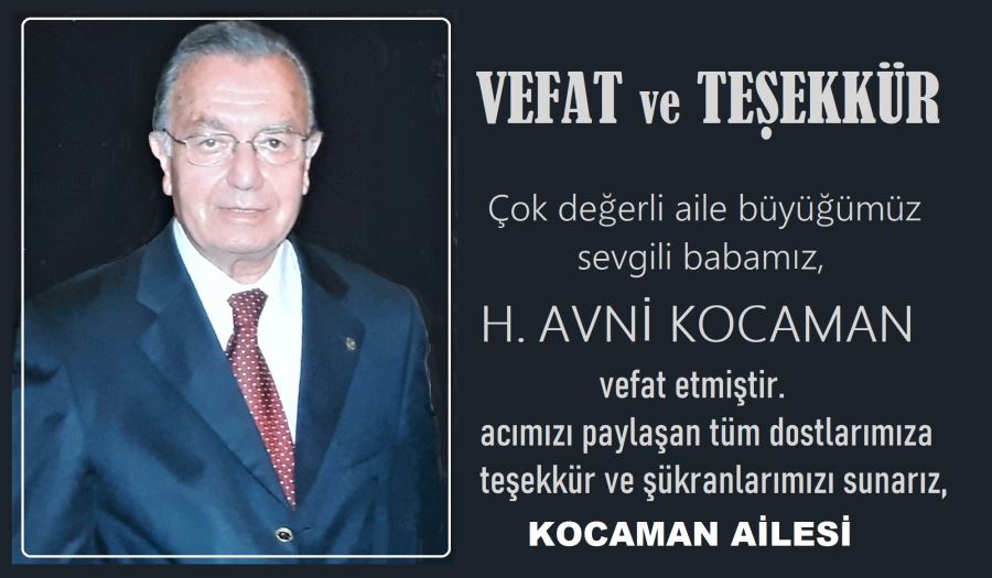 VEFAT ve TEŞEKKÜR