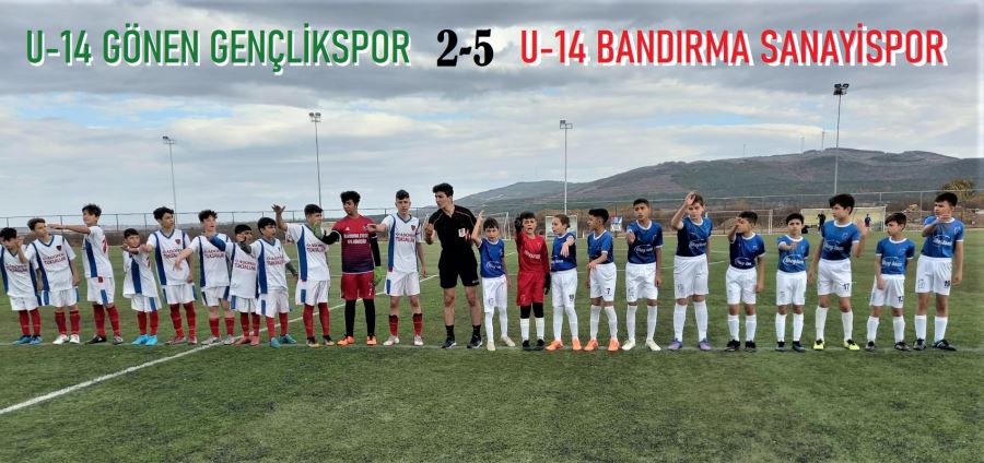 U-14 GÖNEN GENÇLİKSPOR  2-5   U-14 SANAYİSPOR  