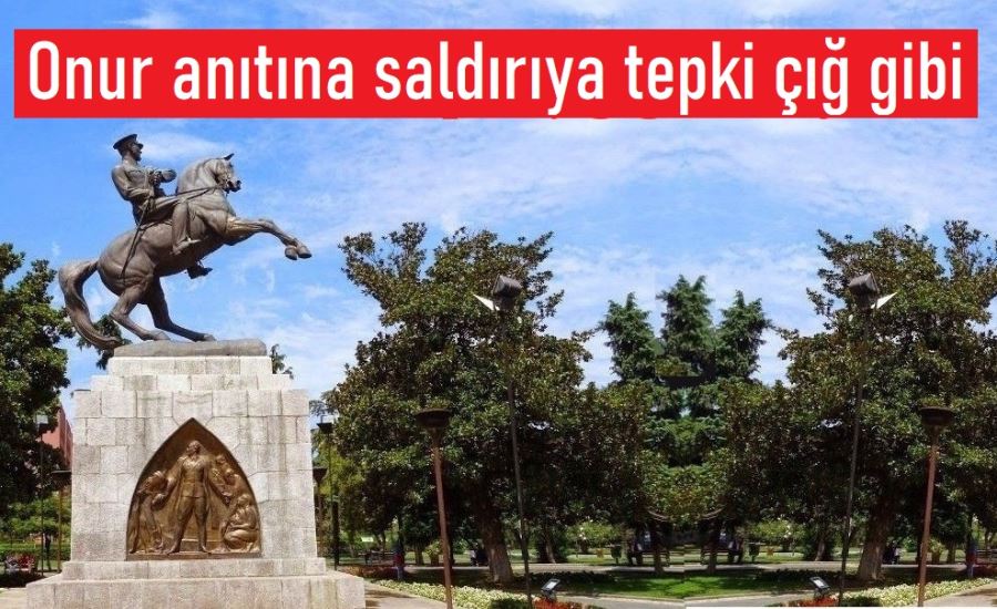 Onur anıtına saldırı, Bandırma’dan da tepki aldı.