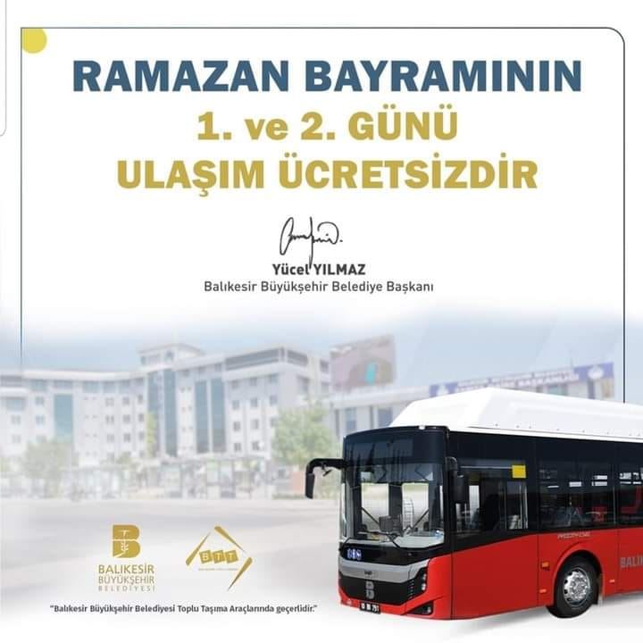 Bayramda ücretsiz ulaşım