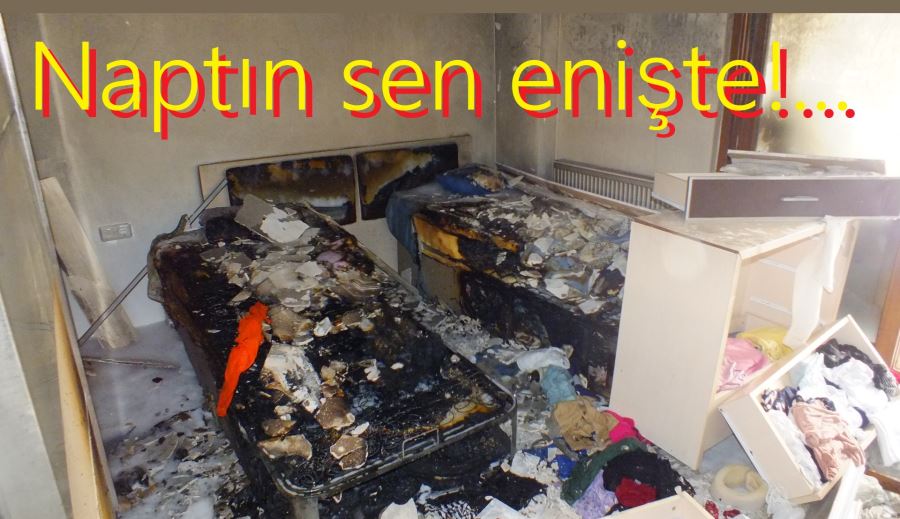 Öfke baldan tatlı olunca, evini kundakladı.