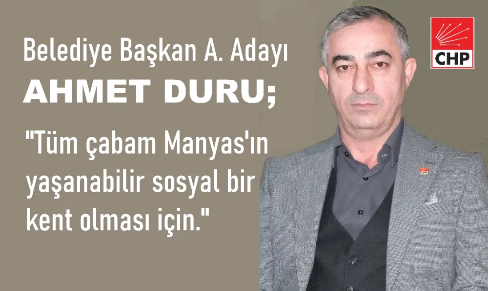 Duru’dan açıklama “Hedefim, yaşanabilir bir Manyas”