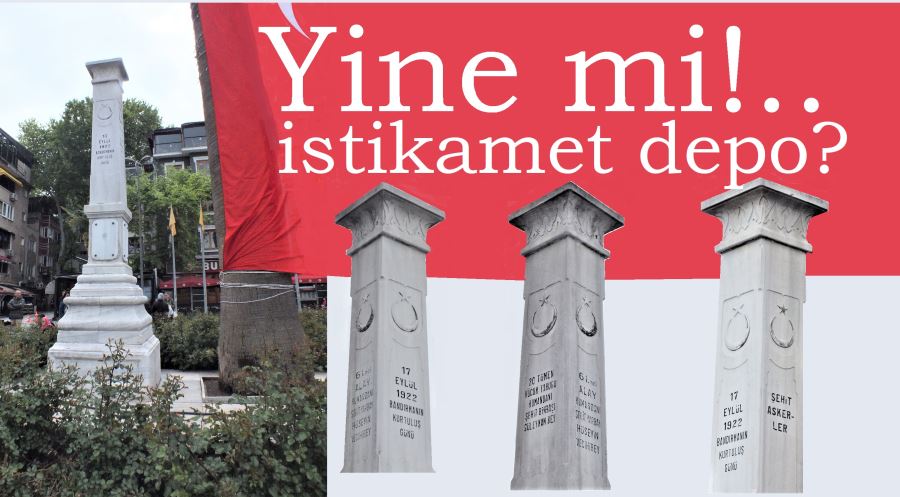 Şehitler abidesi, Kurşununu bekliyor