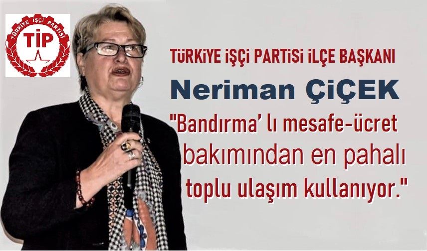 TİP ilçe Başkanı Çiçek