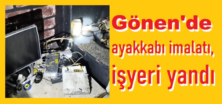 İşyeri yangınında 500 çift ayakkabı kül oldu