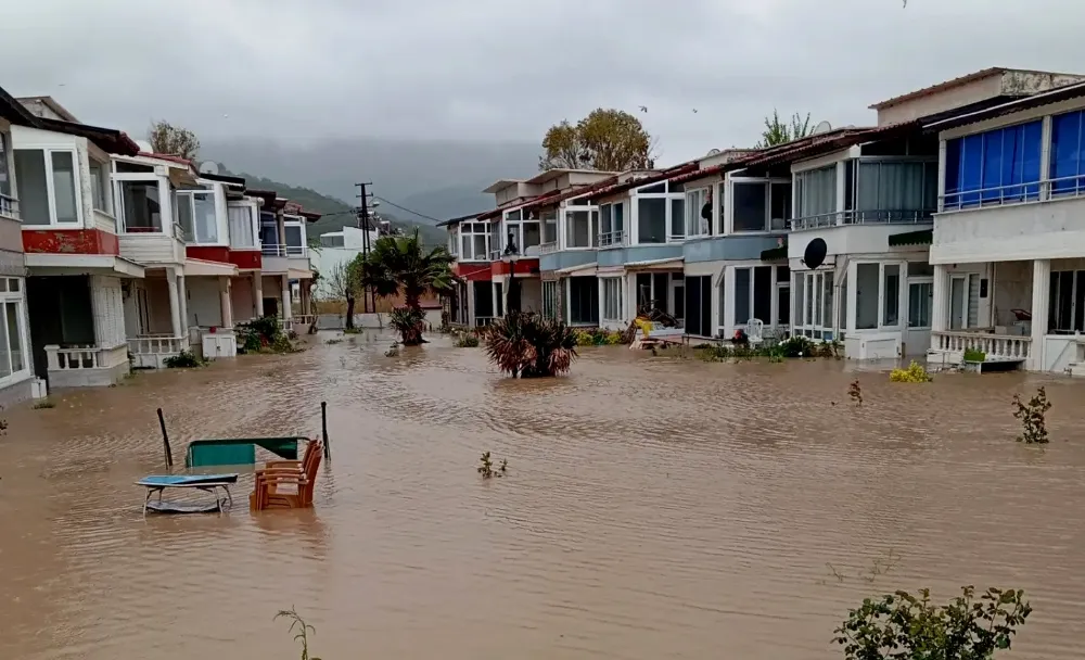 Yağışlar, Erdek kırsalını etkiledi.