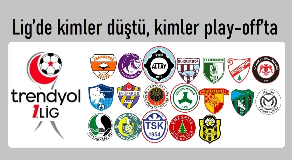 Lig’de kimler düştü, kimler play-off’ta