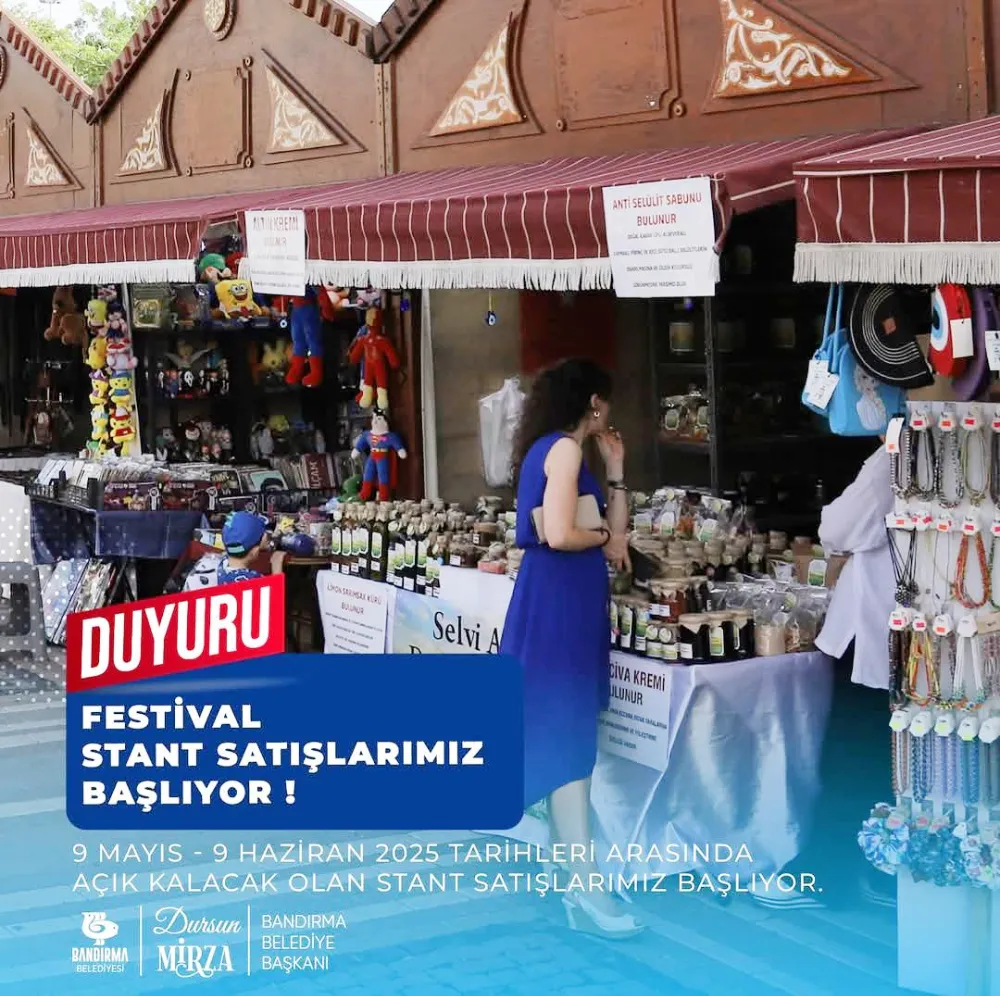 Festival tanıtım ve satış stantları satışa çıkıyor.