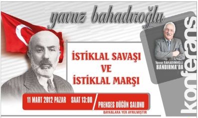 Tarihçi Yazar Yavuz Bahadıroğlu geliyor