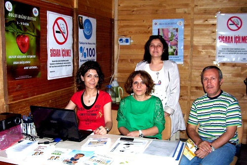 Devlet hastanesi organ bağışı standı açtı