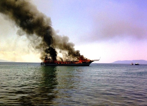 Ayvalık`ta faciadan kıl payı dönüldü