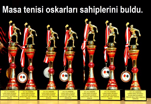 E.Akoğlu masa tenisi Oscar`ları sahiplerini buldu.