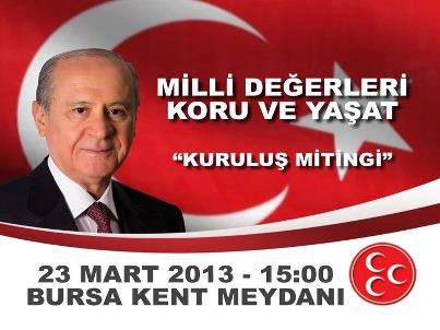 Bahçeli`den Bursa Mitingi