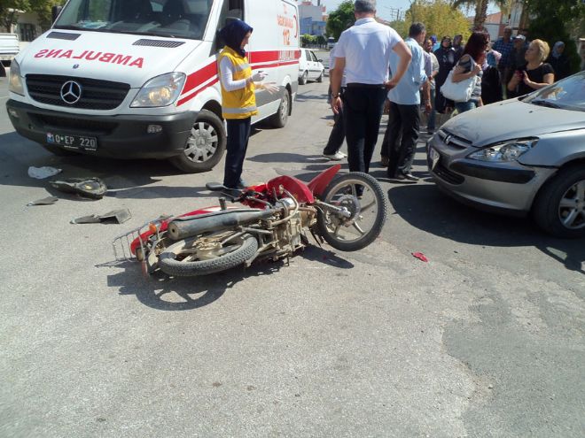 Bu kez şans motorcunun yanındaydı