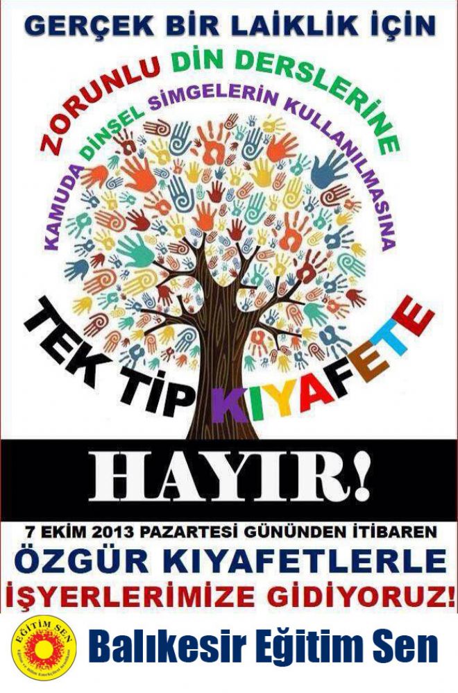 Eğitim Sen`den kıyafet eylemi