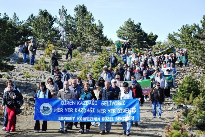 Kazdağı zirvesinden Gezi`ye destek